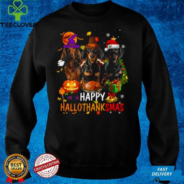 Dachshunds Happy Hallothanksmas Shirt