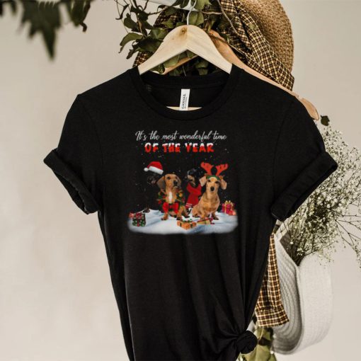 Dachshunds It’s The Most Wonderful Time Of The Year Merry Christmas Gift hoodie, sweater, longsleeve, shirt v-neck, t-shirt