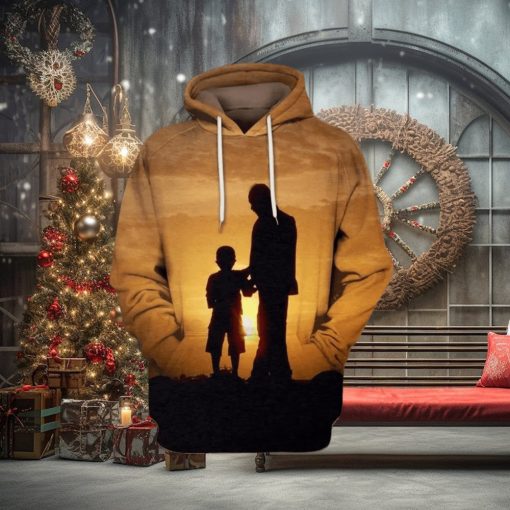 Dad And Sun In Sunset 3d All Over Print Hoodie