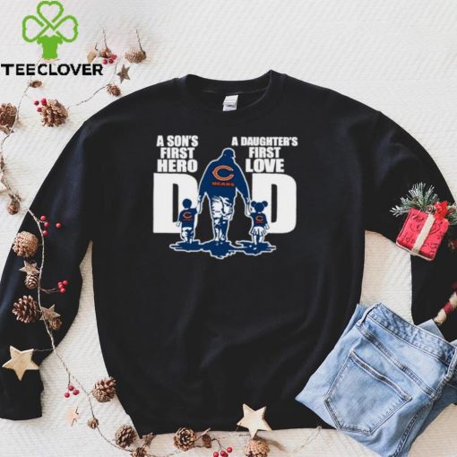 Dad Chicago Bears A Son’s First Hero A Daughter’s First Love Father day hoodie, sweater, longsleeve, shirt v-neck, t-shirt