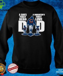 Dad Chicago Bears A Son’s First Hero A Daughter’s First Love Father day hoodie, sweater, longsleeve, shirt v-neck, t-shirt