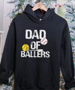 Dad of Ballers Dad of Baseball And Softball Player For Dad T Shirt