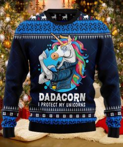 Dadacorn Protector Of My Unicorns Lover Ugly Christmas Sweater