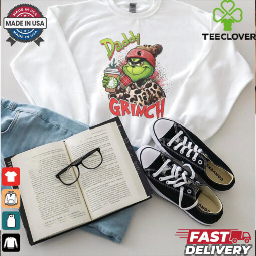 Daddy Grinch Morning Coffee Christmas Tee shirt