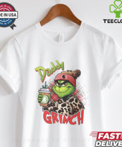Daddy Grinch Morning Coffee Christmas Tee shirt