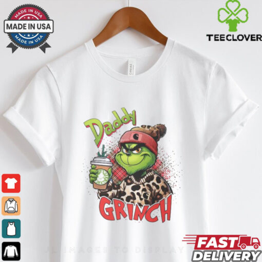 Daddy Grinch Morning Coffee Christmas Tee shirt