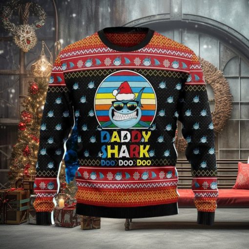 Daddy Shark Ugly Christmas Sweater Impressive Gift For Men And Women