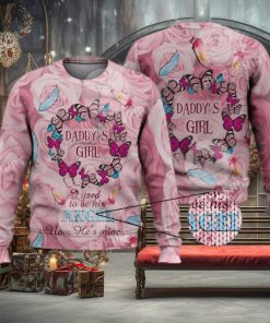Daddy’S Girl Dad Is My Angel 3D Full Print Ugly Sweater Christmas Gift Sweater