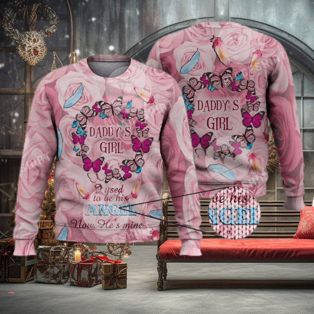 Daddy’S Girl Dad Is My Angel 3D Full Print Ugly Sweater Christmas Gift Sweater Daddy’S Girl Dad Is My Angel 3D Full Print Ugly Sweater Christmas Gift Sweater