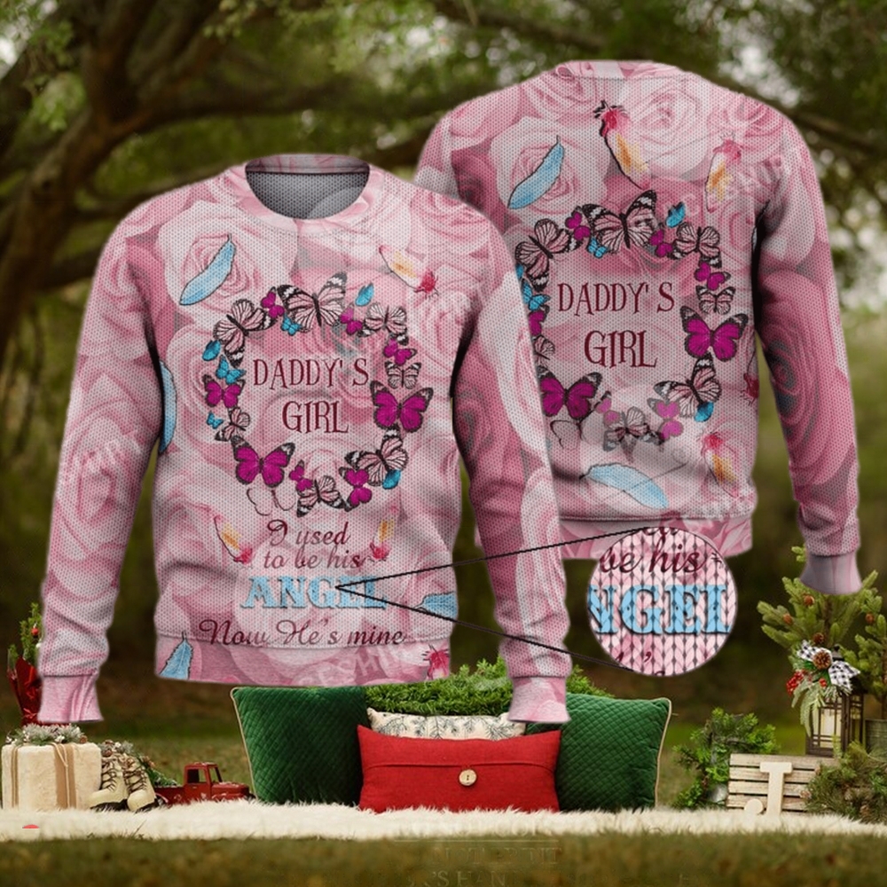 Daddy’S Girl Dad Is My Angel 3D Full Print Ugly Sweater Christmas Gift Sweater Daddy’S Girl Dad Is My Angel 3D Full Print Ugly Sweater Christmas Gift Sweater