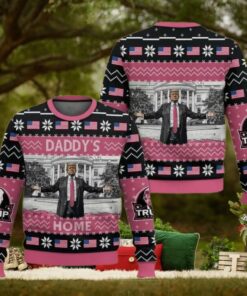Daddy's Home Ugly Christmas Sweater, Trump 2024 Sweater