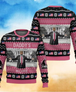 Daddy's Home Ugly Christmas Sweater, Trump 2024 Sweater