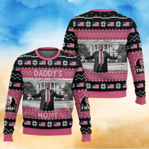 Daddy’s Home Ugly Christmas Sweater, Trump 2024 Sweater