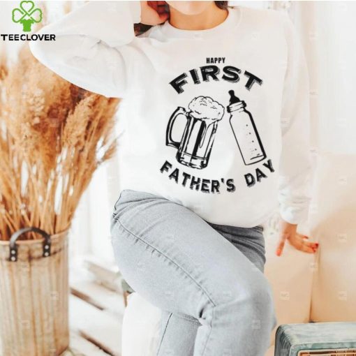 Dad’s first father’s day beer and bottle hoodie, sweater, longsleeve, shirt v-neck, t-shirt