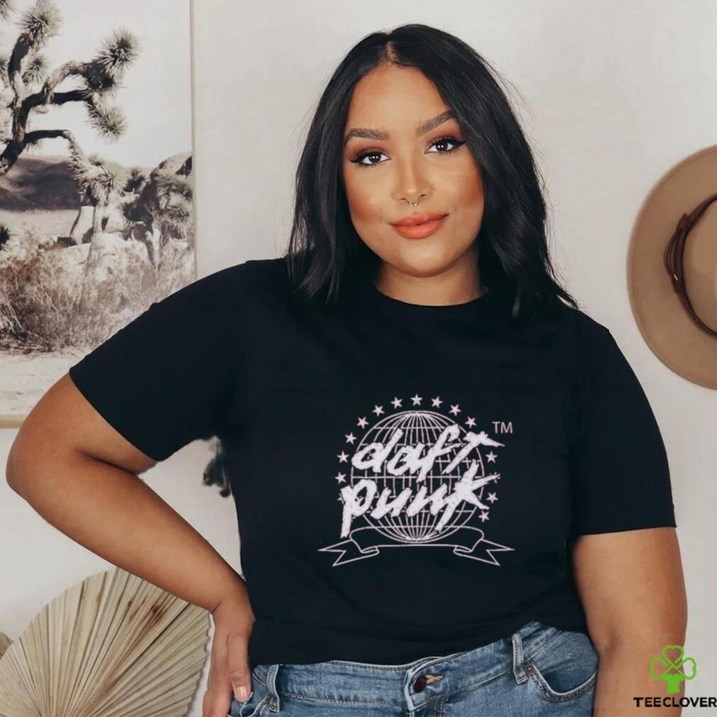 Daft Punk World Logo Boyfriend Fit Girls T Shirt Daft Punk World Logo Boyfriend Fit Girls T Shirt