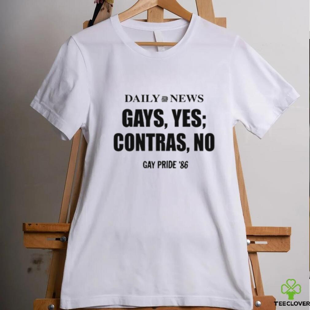 Daily News Gays Yes Contras No, Gay Pride 86 Tee shirt