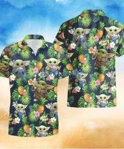 Dairy Queen Baby Yoda Pineapple Tropical Hawaiian Shirt And Shorts Aloha Summer Gift For Men And Women