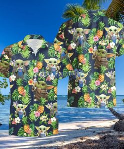 Dairy Queen Baby Yoda Pineapple Tropical Hawaiian Shirt And Shorts Aloha Summer Gift For Men And Women