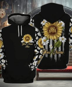 Daisy And Sun Flower Custom Name 3d All Over Print Hoodie