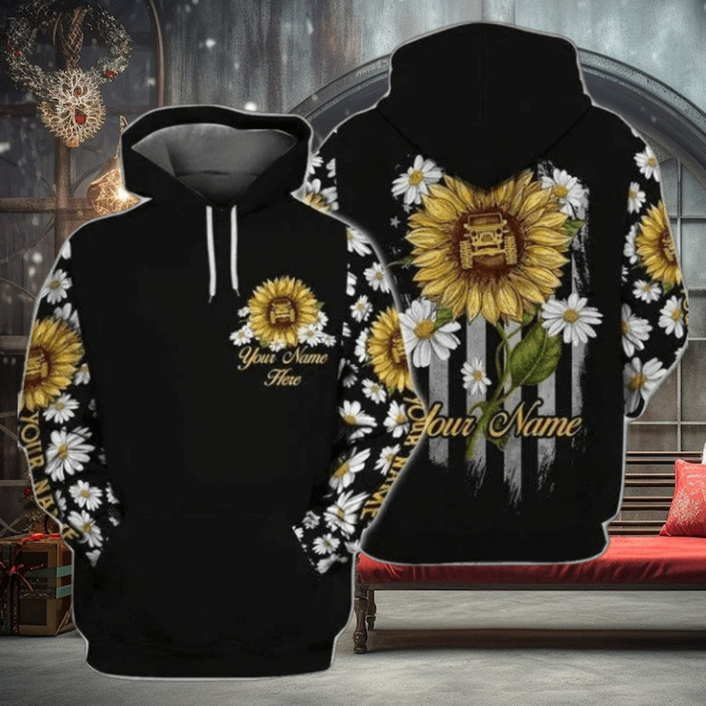 Daisy And Sun Flower Custom Name 3d All Over Print Hoodie Daisy And Sun Flower Custom Name 3d All Over Print Hoodie