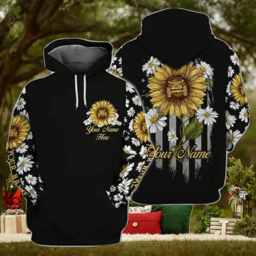 Daisy And Sun Flower Custom Name 3d All Over Print Hoodie Daisy And Sun Flower Custom Name 3d All Over Print Hoodie