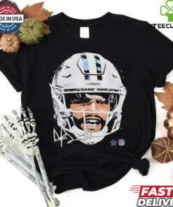 Dak Prescott Dallas Cowboys NFL football big face signature graphic shirt