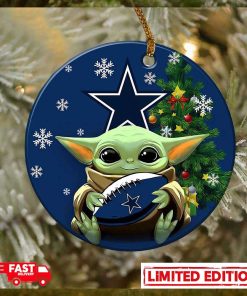 Dallas Cowboy Baby Yoda NFL 2023 Christmas Tree Decorations Ornament