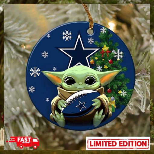 Dallas Cowboy Baby Yoda NFL 2023 Christmas Tree Decorations Ornament