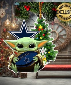 Dallas Cowboy Baby Yoda NFL Christmas Tree Decorations Ornament