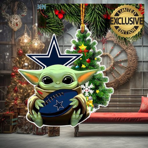Dallas Cowboy Baby Yoda NFL Christmas Tree Decorations Ornament