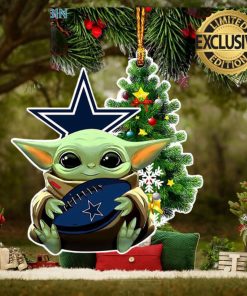 Dallas Cowboy Baby Yoda NFL Christmas Tree Decorations Ornament