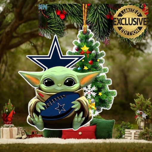 Dallas Cowboy Baby Yoda NFL Christmas Tree Decorations Ornament