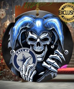 Dallas Cowboy NFL Skull Joker Xmas Gifts Personalized Christmas Tree Decorations Ornament