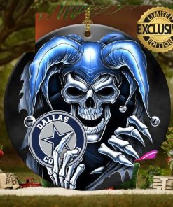 Dallas Cowboy NFL Skull Joker Xmas Gifts Personalized Christmas Tree Decorations Ornament