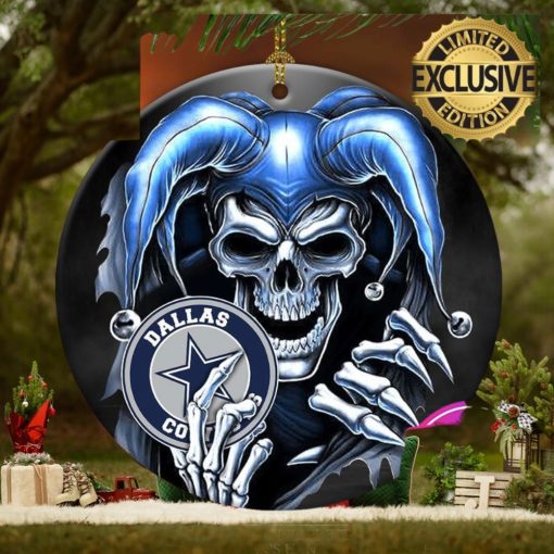 Dallas Cowboy NFL Skull Joker Xmas Gifts Personalized Christmas Tree Decorations Ornament