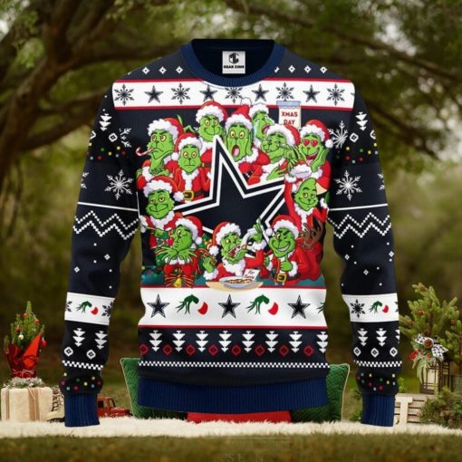 Dallas Cowboys 12 Grinch Xmas Day Xmas Ugly Christmas Sweater Best Christmas Gift Ideas