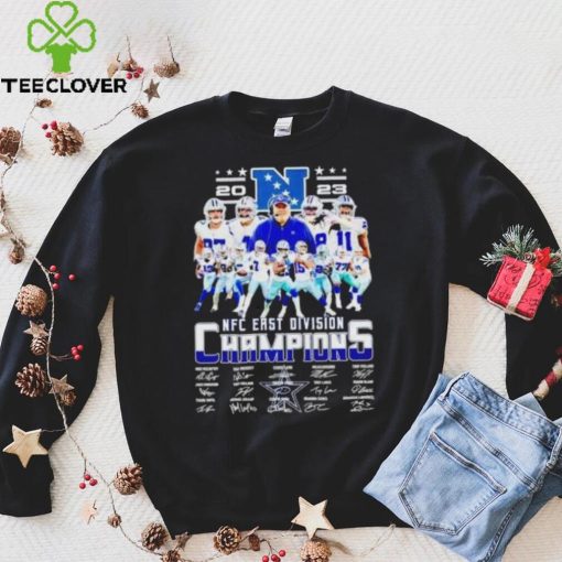 Dallas Cowboys 2023 NFC East Division Champions signatures hoodie, sweater, longsleeve, shirt v-neck, t-shirt