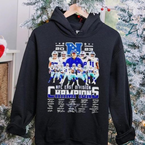 Dallas Cowboys 2023 NFC East Division Champions signatures hoodie, sweater, longsleeve, shirt v-neck, t-shirt