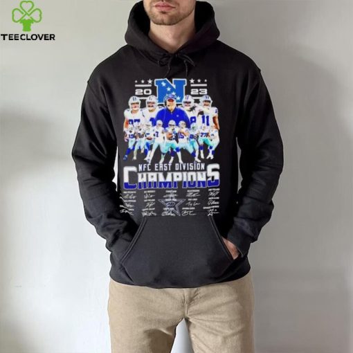 Dallas Cowboys 2023 NFC East Division Champions signatures hoodie, sweater, longsleeve, shirt v-neck, t-shirt