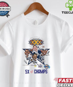 Dallas Cowboys 5X Super Bowl Champions caricature shirt