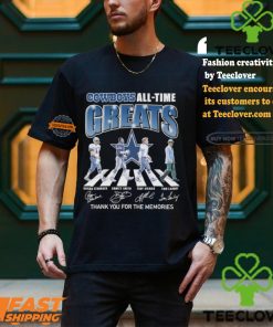 Dallas Cowboys All Time Greats Team Abbey Road Thank You For The Memories Signatures Shirt