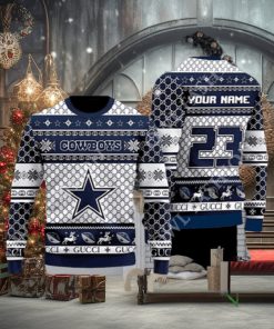 Dallas Cowboys American Football Gucci Ugly Christmas Sweater 3D Jumper