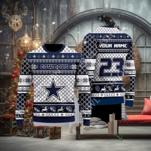 Dallas Cowboys American Football Gucci Ugly Christmas Sweater 3D Jumper