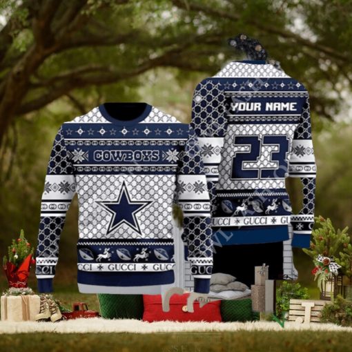 Dallas Cowboys American Football Gucci Ugly Christmas Sweater 3D Jumper