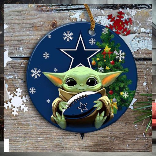 Dallas Cowboys Baby Yoda Ornament Christmas Tree Decorations NFL Gifts