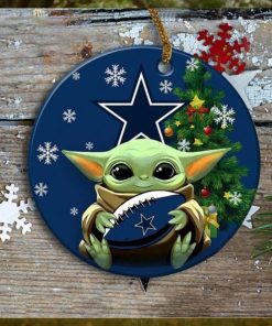 Dallas Cowboys Baby Yoda Ornament
