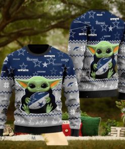 Dallas Cowboys Baby Yoda Shirt For American Football Fans Christmas Ugly Sweater Gift Holiday