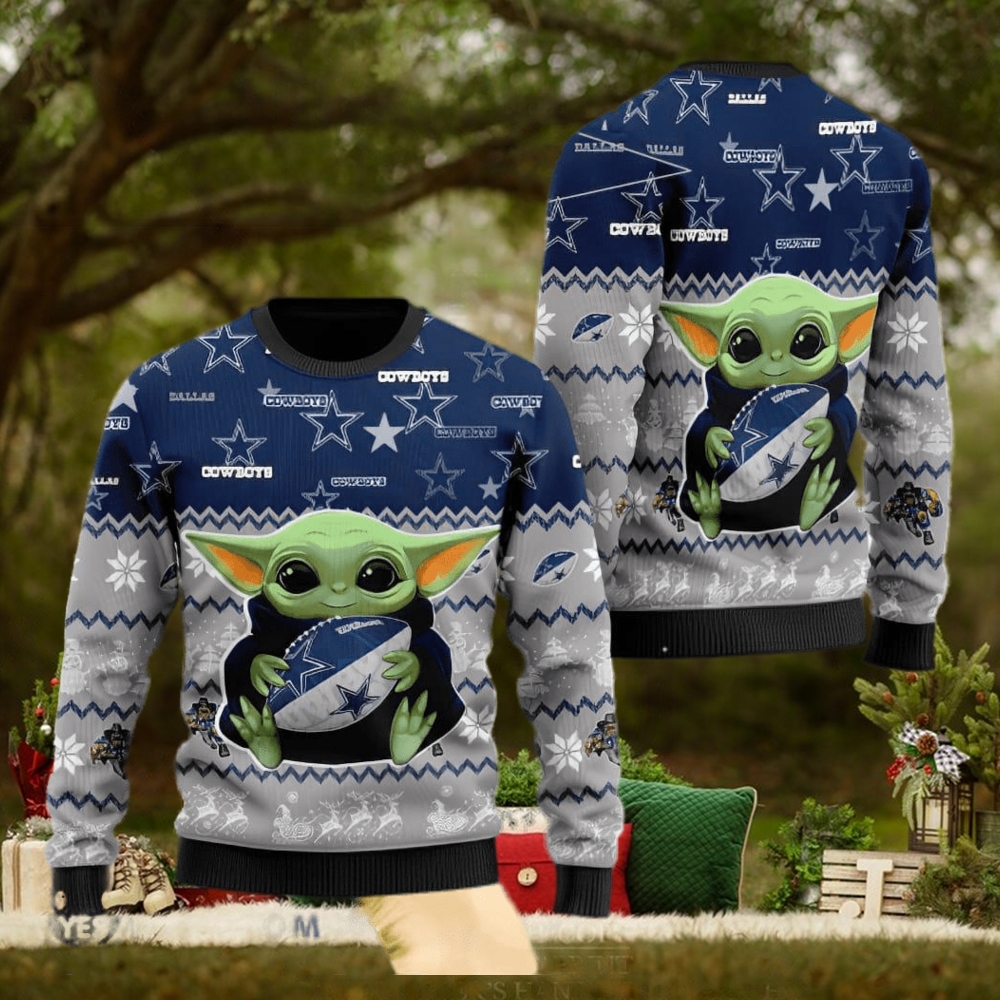 Dallas Cowboys Christmas Sweater Women Playful Baby Yoda Cowboys Gift -  Personalized Gifts: Family, Sports, Occasions, Trending