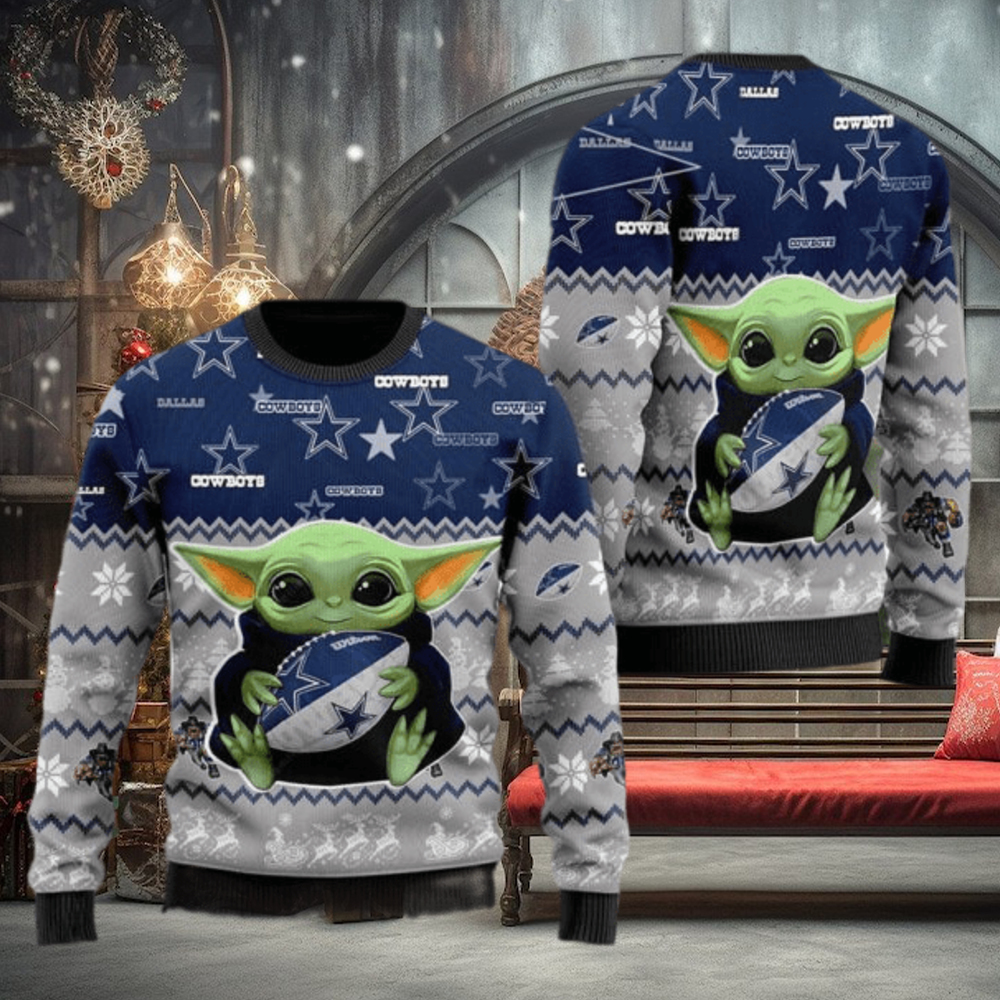 Dallas Cowboys Baby Yoda Ugly Christmas Sweater Dallas Cowboys Baby Yoda Ugly Christmas Sweater