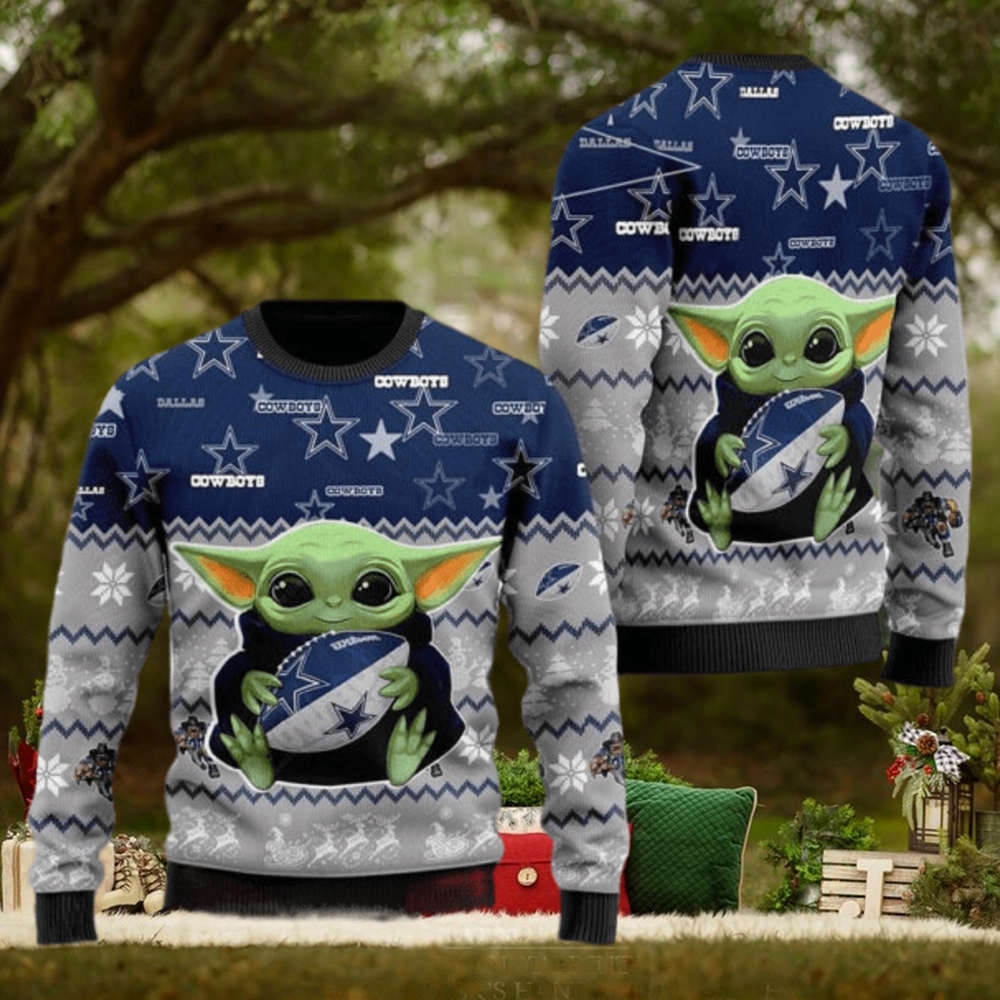 Dallas Cowboys Baby Yoda Ugly Christmas Sweater Dallas Cowboys Baby Yoda Ugly Christmas Sweater